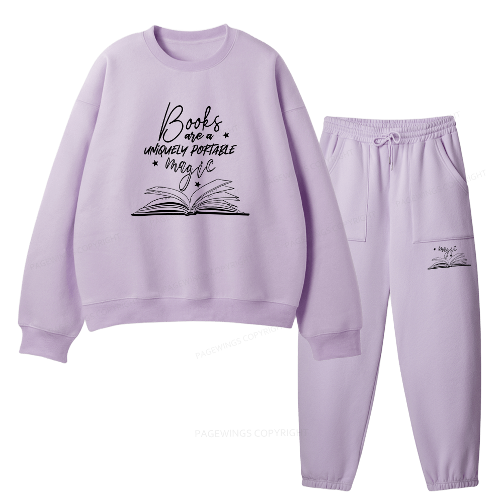 Pagewings Books Are A Uniquely Portable Magic Unisex Fleece Sweatshirt Set 