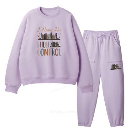Pagewings I Have No Shelf Control Unisex Fleece Sweatshirt Set 