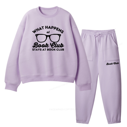 Pagewings What Happens At Book Club Unisex Fleece Sweatshirt Set 