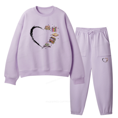 Pagewings Book Lover Unisex Fleece Sweatshirt Set 
