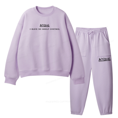 Pagewings I Have No Shelf Control Unisex Fleece Sweatshirt Set 