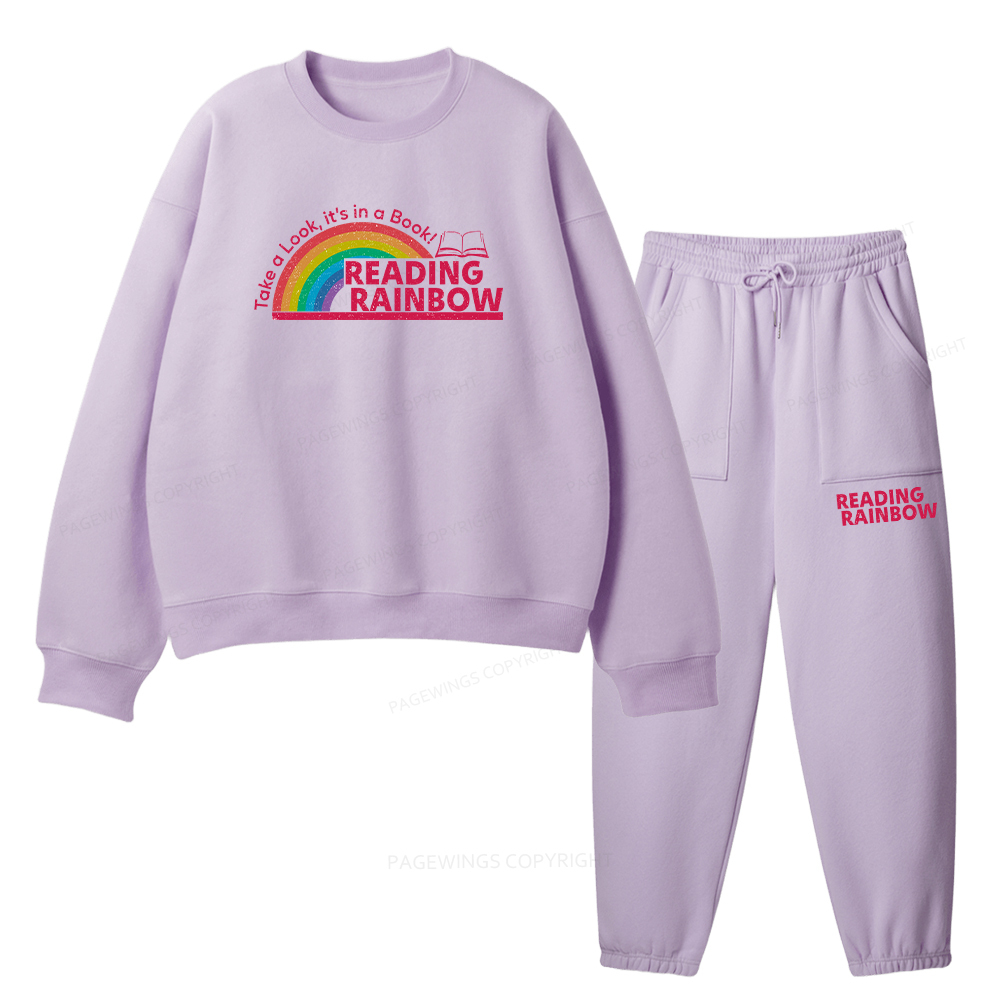 Pagewings Reading Rainbow Unisex Fleece Sweatshirt Set 