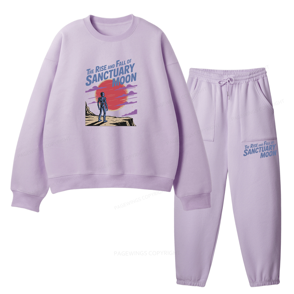 Pagewings The Rise And Fall Of Sanctuary Moon Unisex Fleece Sweatshirt Set 