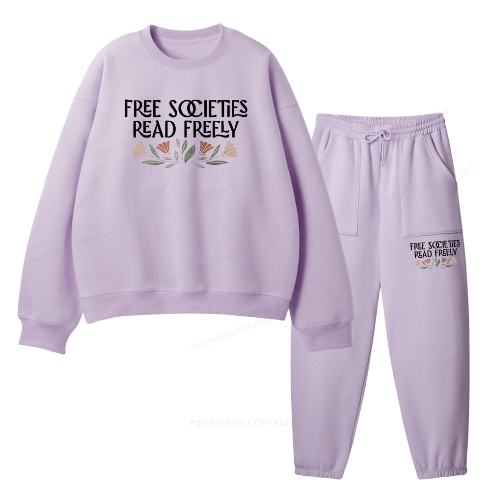 Pagewings Read Freely Unisex Fleece Sweatshirt Set 