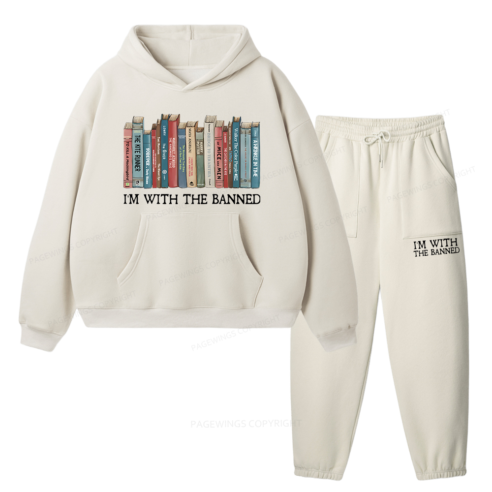 Pagewings I'm With The Banned Unisex Fleece Hoodie Set