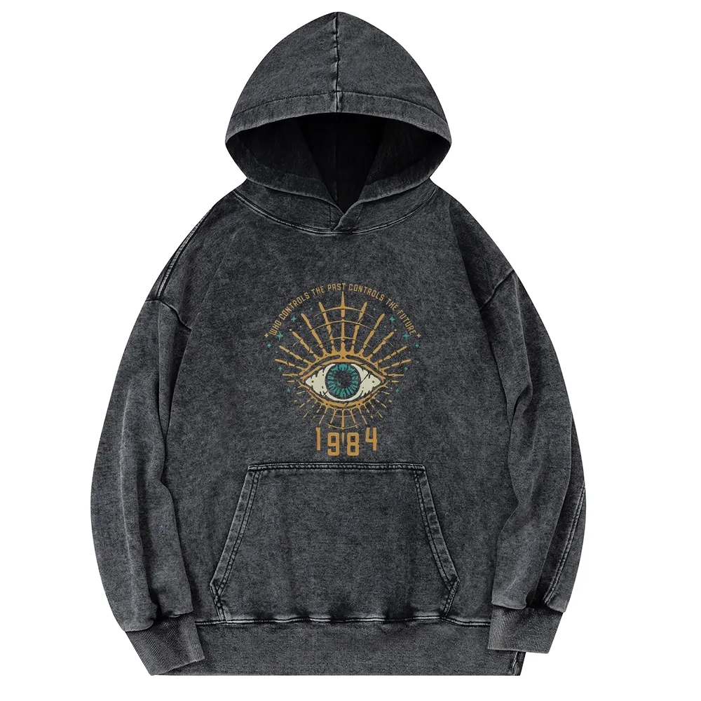 Pagewings George Orwell 1984 Unisex Washed Hoodie