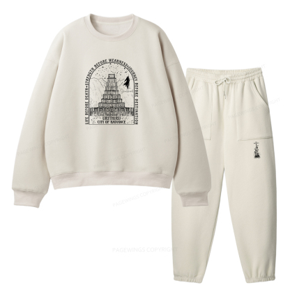 Pagewings Life Before Death Strength Before Weakness Unisex Fleece Sweatshirt Set 