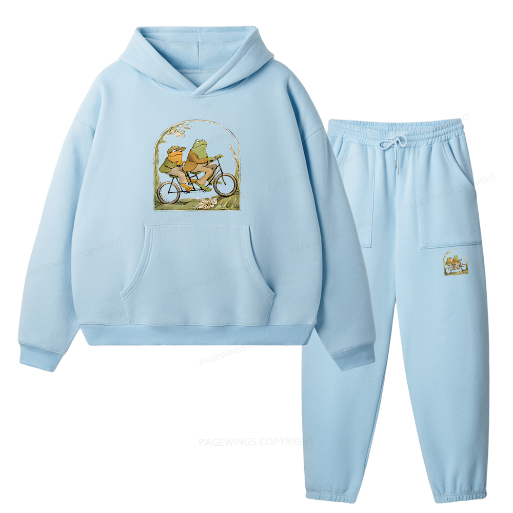 Pagewings Frog And Toad Book Vintage Unisex Fleece Hoodie Set