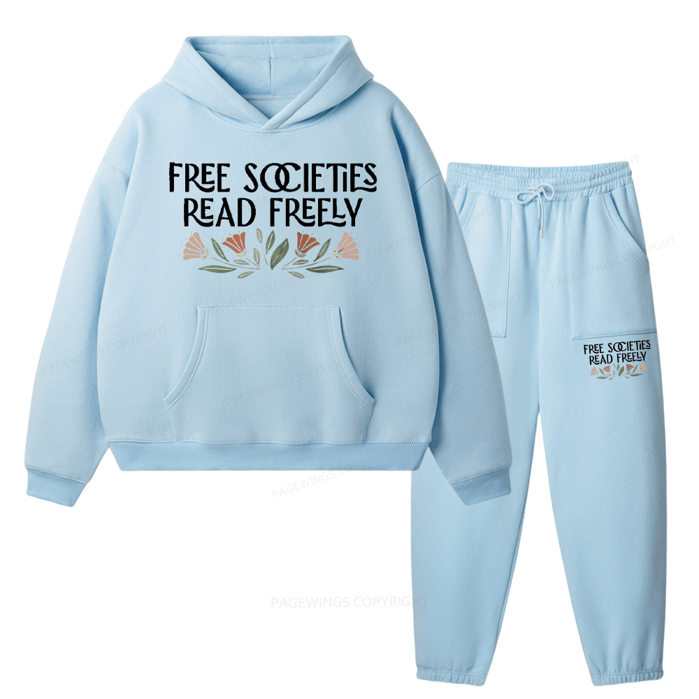 Pagewings Read Freely Unisex Fleece Hoodie Set
