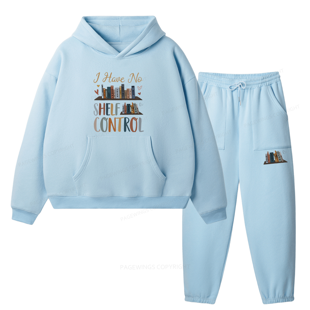 Pagewings I Have No Shelf Control Unisex Fleece Hoodie Set