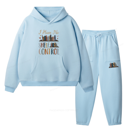 Pagewings I Have No Shelf Control Unisex Fleece Hoodie Set