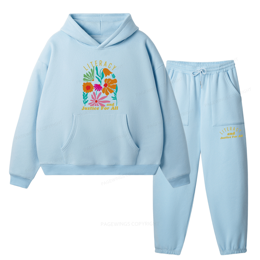 Pagewings Literacy And Justice Unisex Fleece Hoodie Set