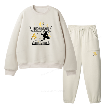 Pagewings Fourth Wing Dragon Unisex Fleece Sweatshirt Set 