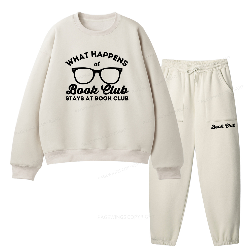 Pagewings What Happens At Book Club Unisex Fleece Sweatshirt Set 