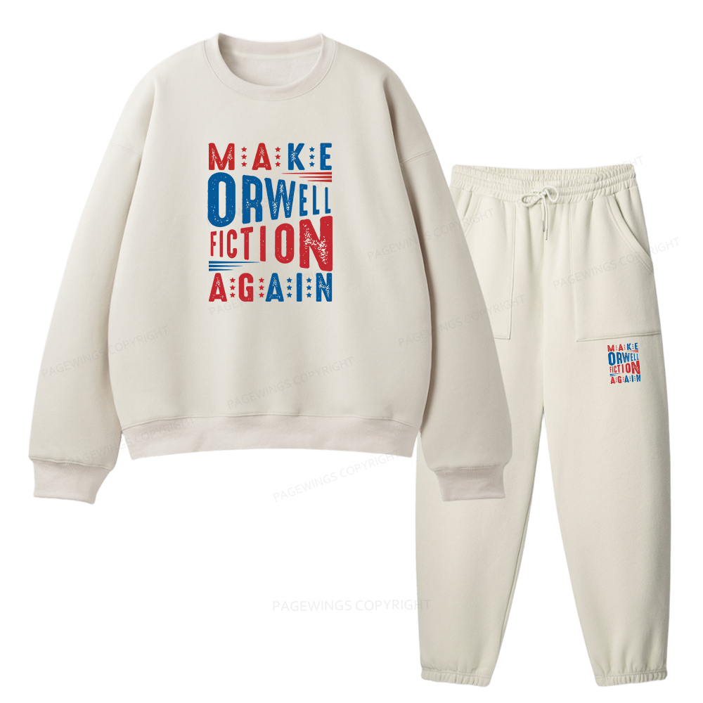 Pagewings 1984 Book Unisex Fleece Sweatshirt Set 