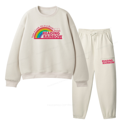 Pagewings Reading Rainbow Unisex Fleece Sweatshirt Set 