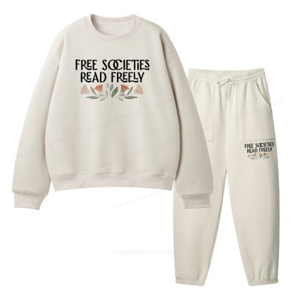 Pagewings Read Freely Unisex Fleece Sweatshirt Set 