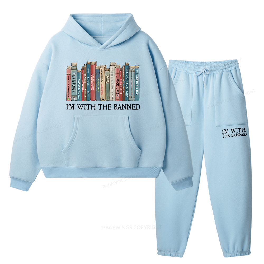 Pagewings I'm With The Banned Unisex Fleece Hoodie Set