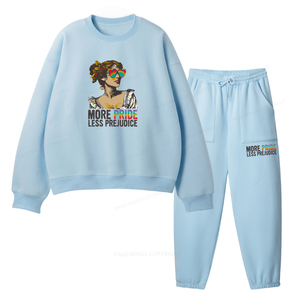Pagewings More Pride Less Prejudice Unisex Fleece Sweatshirt Set 