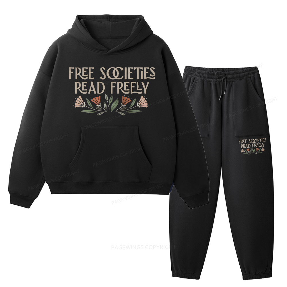 Pagewings Read Freely Unisex Fleece Hoodie Set