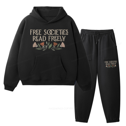 Pagewings Read Freely Unisex Fleece Hoodie Set