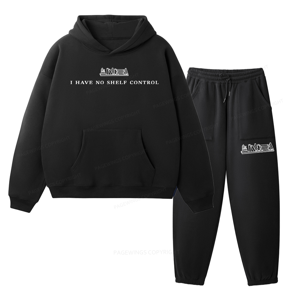 Pagewings I Have No Shelf Control Unisex Fleece Hoodie Set