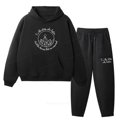 Pagewings To The Stars Who Listen Unisex Fleece Hoodie Set