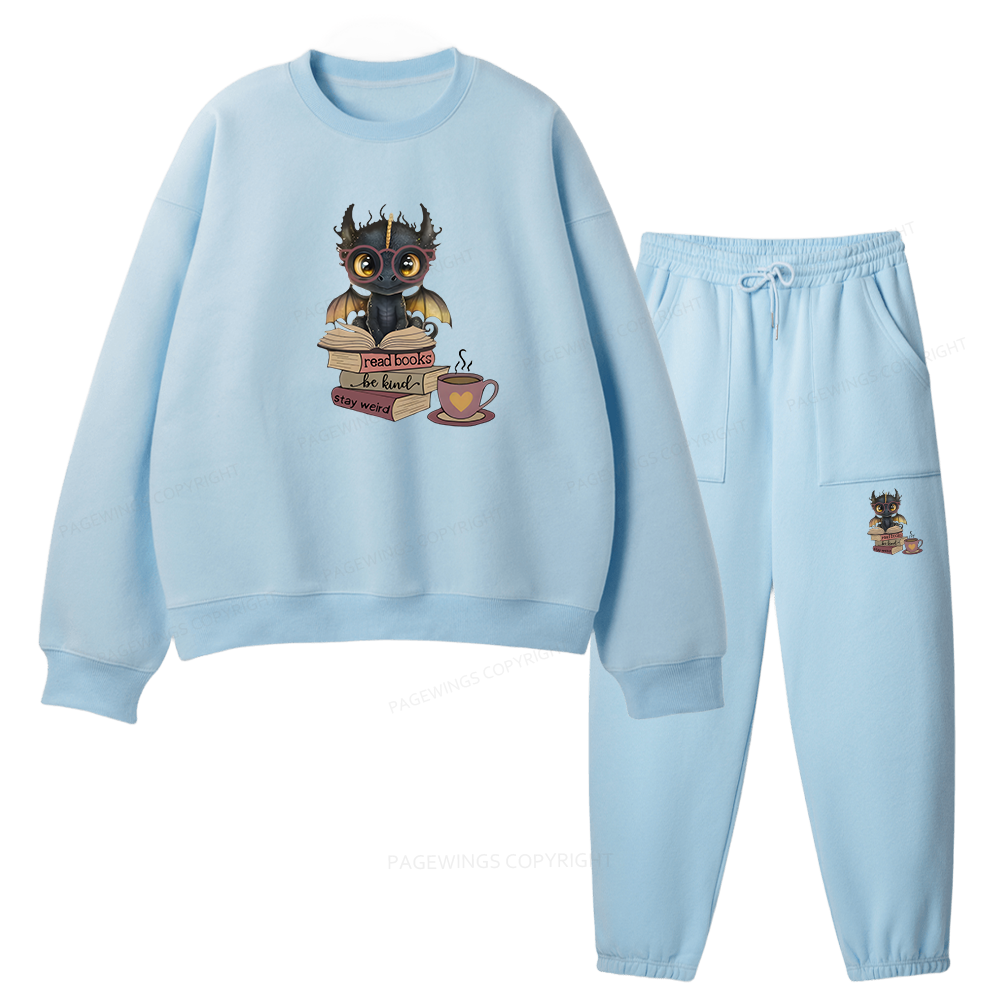 Pagewings Fourth Wing Dargon Unisex Fleece Sweatshirt Set 