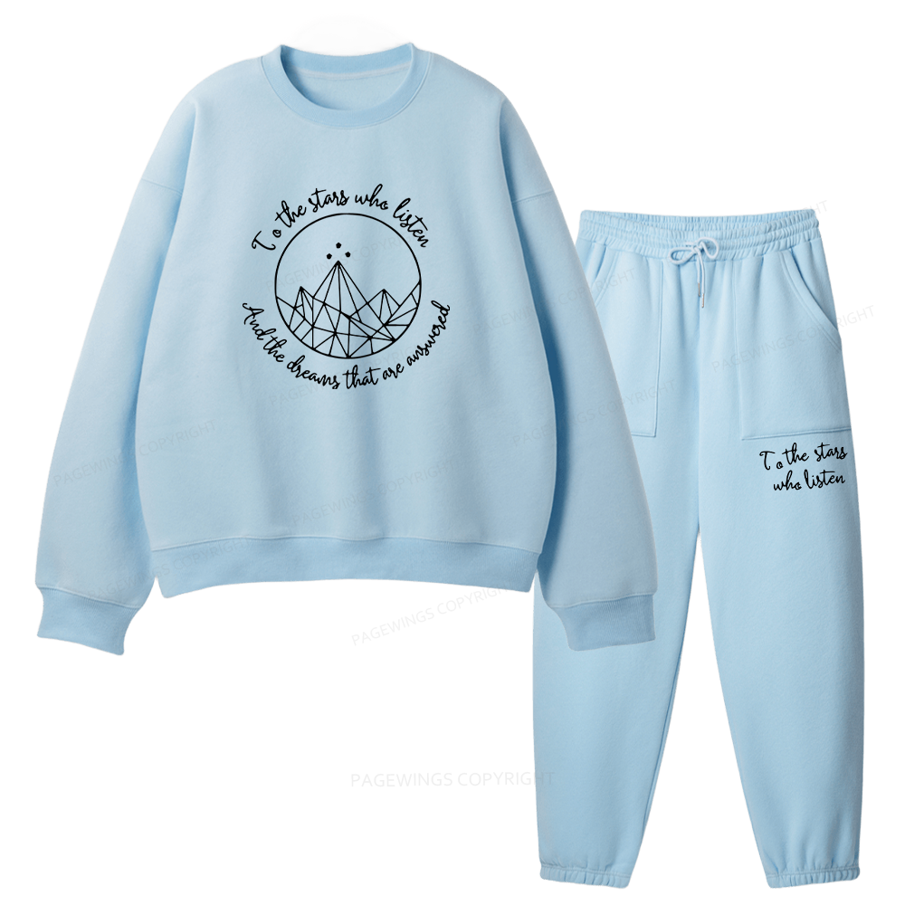 Pagewings To The Stars Who Listen Unisex Fleece Sweatshirt Set 