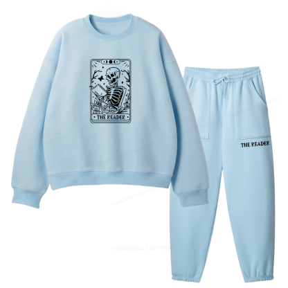 Pagewings Halloween The Reader Tarot Card Unisex Fleece Sweatshirt Set 