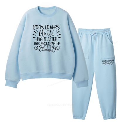 Pagewings Book Lovers Unite Unisex Fleece Sweatshirt Set 