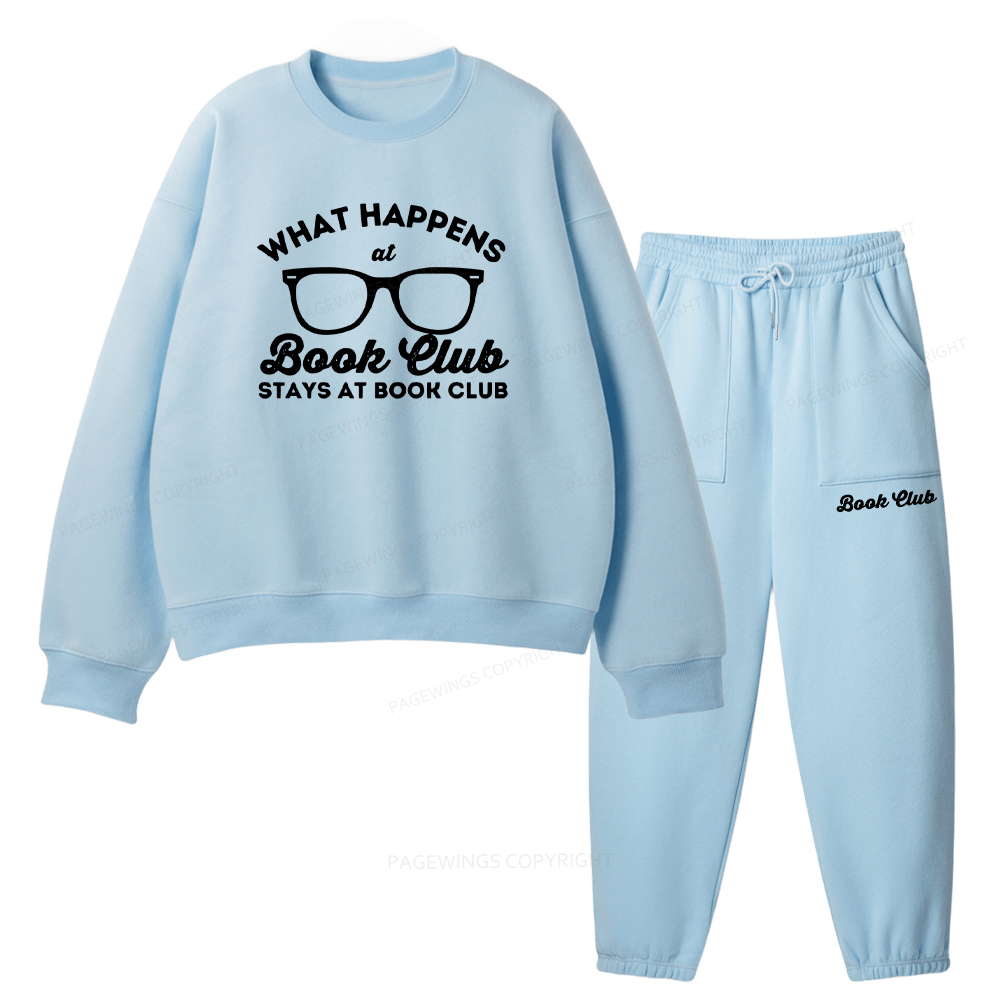 Pagewings What Happens At Book Club Unisex Fleece Sweatshirt Set 