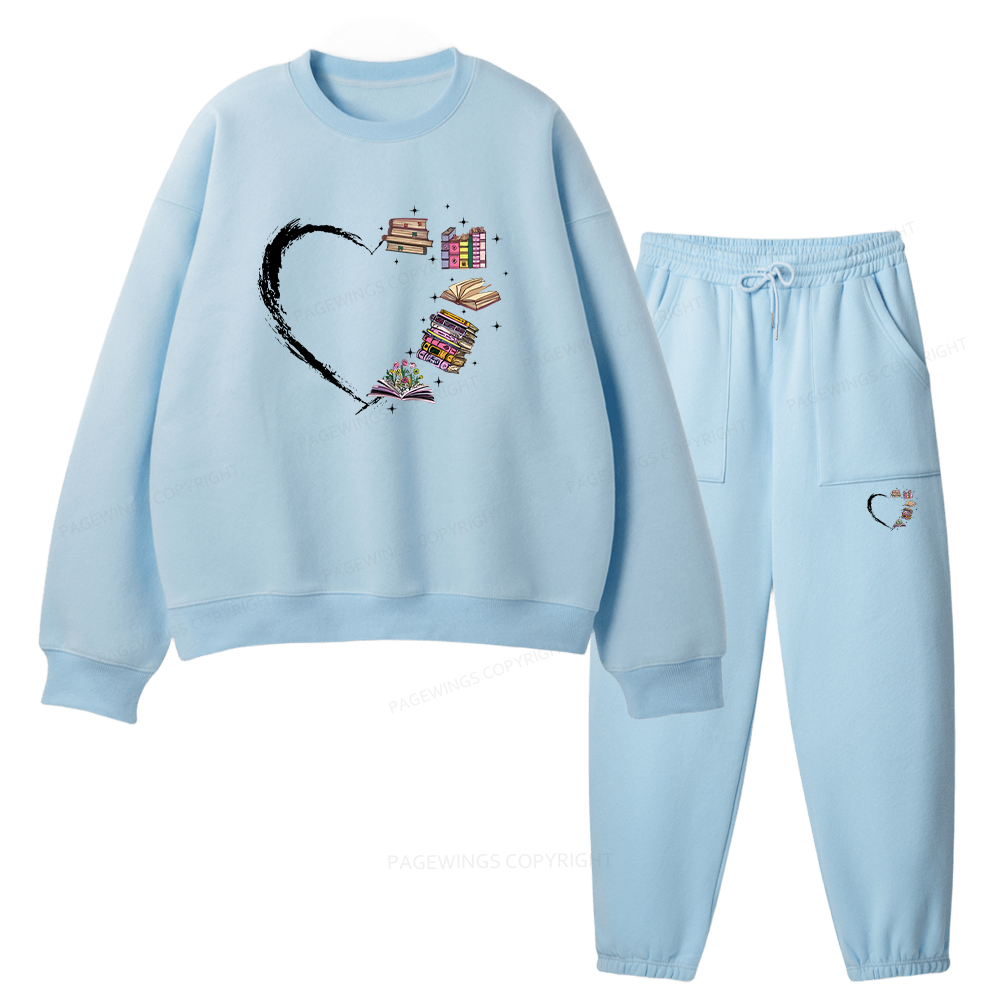 Pagewings Book Lover Unisex Fleece Sweatshirt Set 