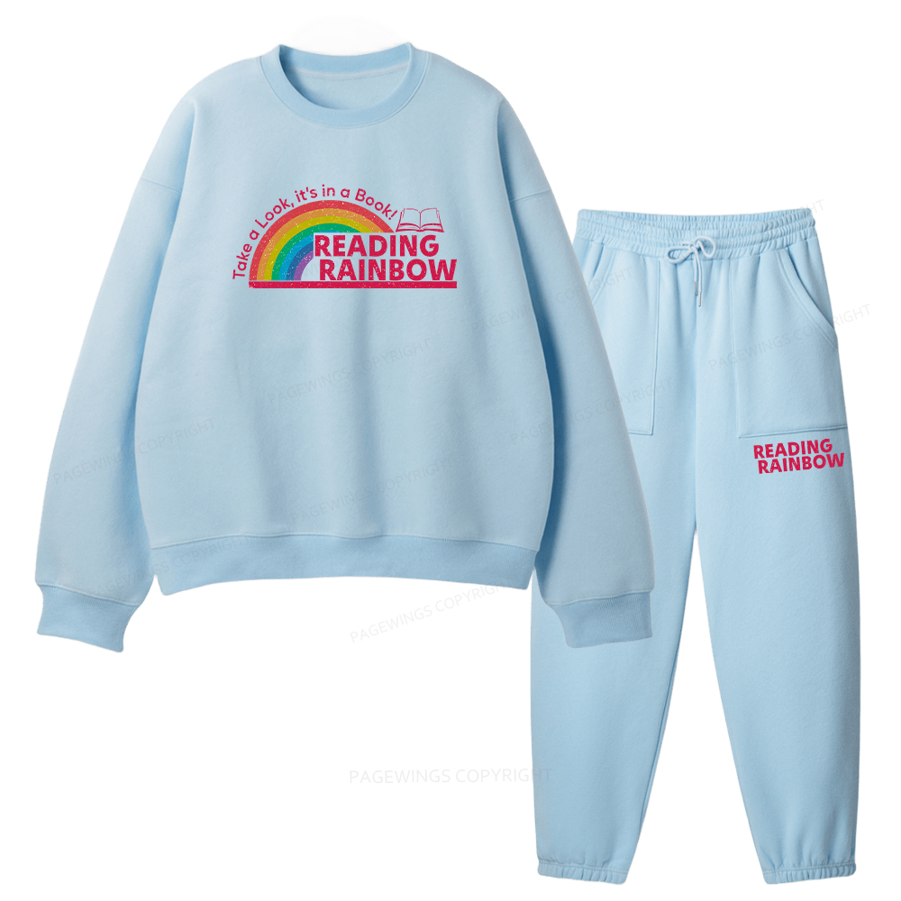 Pagewings Reading Rainbow Unisex Fleece Sweatshirt Set 