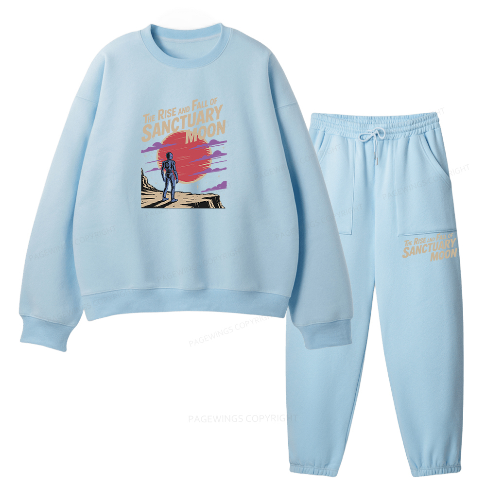 Pagewings The Rise And Fall Of Sanctuary Moon Unisex Fleece Sweatshirt Set 