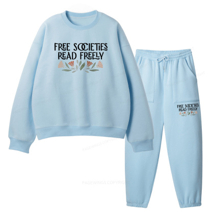 Pagewings Read Freely Unisex Fleece Sweatshirt Set 