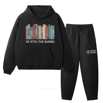 Pagewings I'm With The Banned Unisex Fleece Hoodie Set