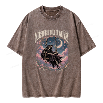 Pagewings Morbid But Full of Whimsy Unisex Washed T-shirt