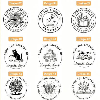 Pagewings Personalized Name Library Stamp