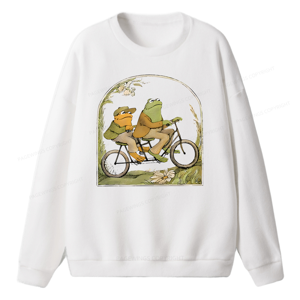 Pagewings Frog And Toad Book Vintage Unisex Knit Sweatshirt
