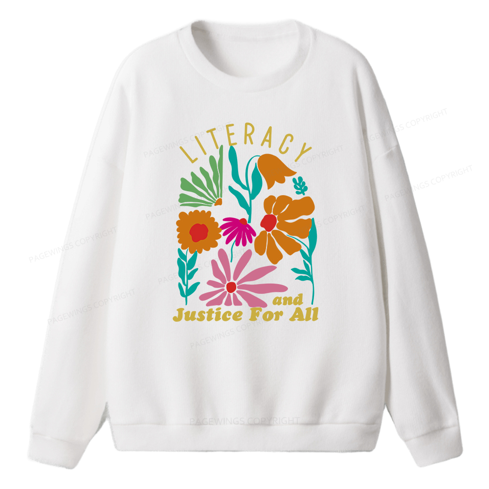 Pagewings Literacy And Justice Unisex Knit Sweatshirt