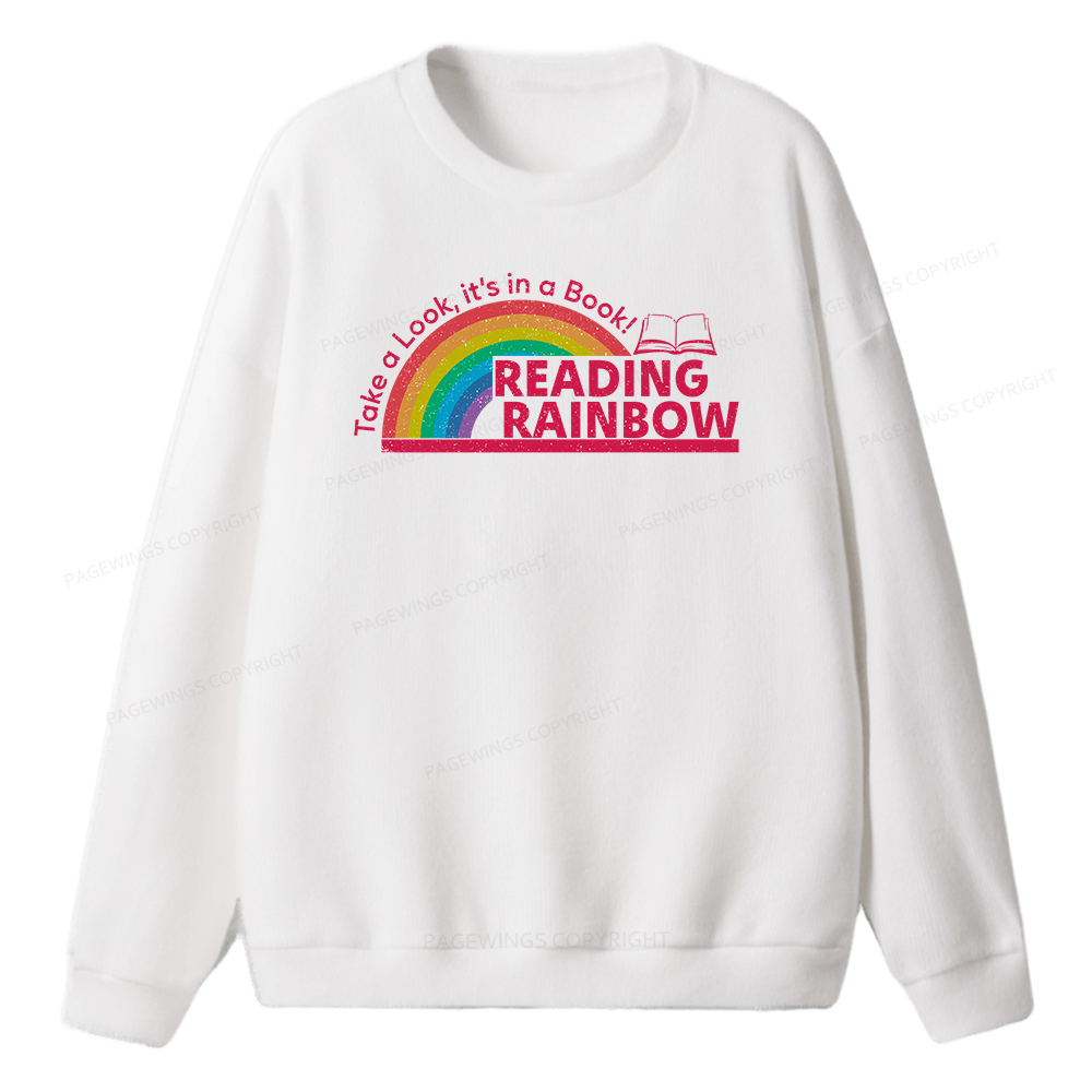 Pagewings Reading Rainbow Unisex Knit Sweatshirt