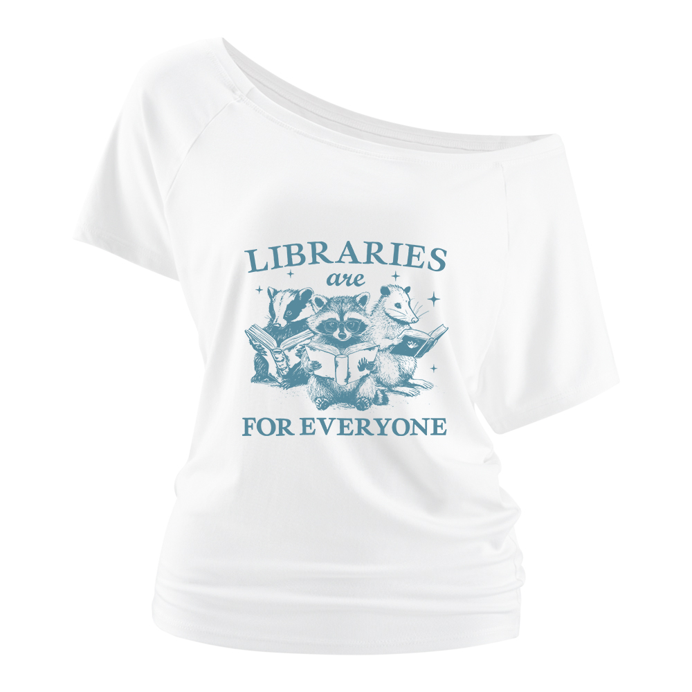 Pagewings Libraries Are For Everyone Off Shoulder Top