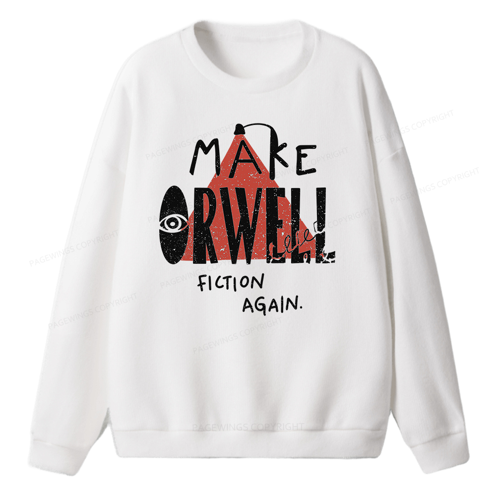 Pagewings Make Orwell Fiction Again Unisex Knit Sweatshirt