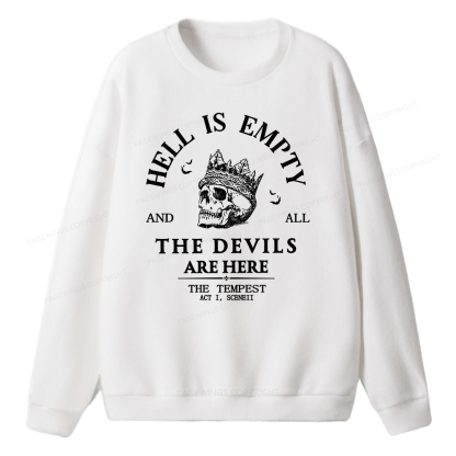 Pagewings Hell Is Empty And All The Devils Are Here Unisex Knit Sweatshirt