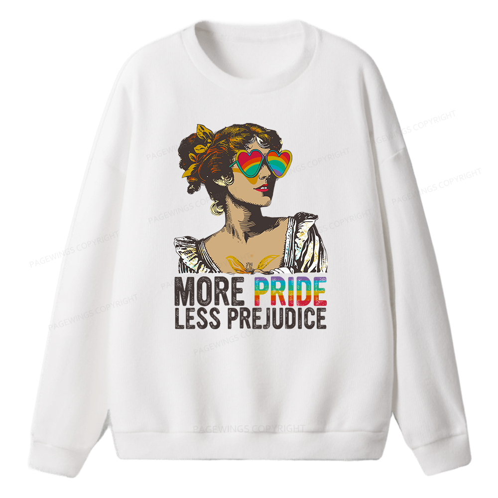 Pagewings More Pride Less Prejudice Unisex Knit Sweatshirt
