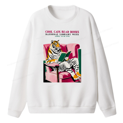 Pagewings Library Week Poster 1996 Unisex Knit Sweatshirt