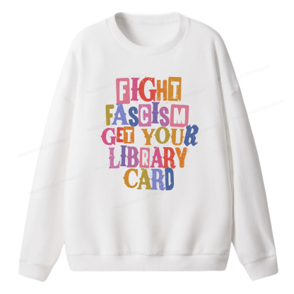 Pagewings Get Your Library Card Unisex Knit Sweatshirt
