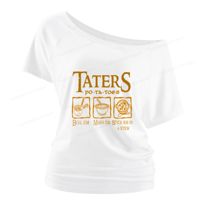 Pagewings Taters PoTaToes Women Off Shoulder T-shirts