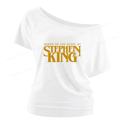 Pagewings Based On A Novel By Horror Writer Women Off Shoulder T-shirts